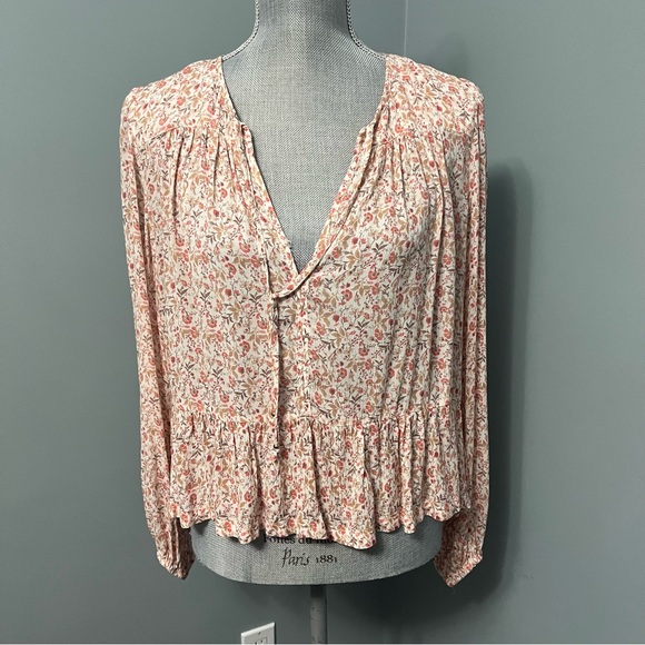 ANTHROPOLOGIE Gentle Fawn floral boho blouse size small forest fairy - Picture 8 of 12